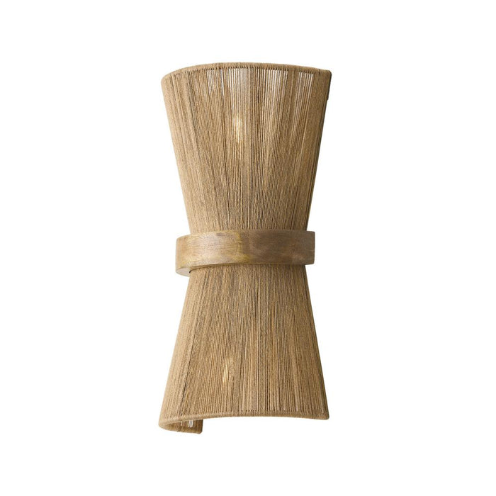 2-light Sconce In Matte Brass With Mango Wood And Handwrapped Natural Jute Rope String | 652821MA