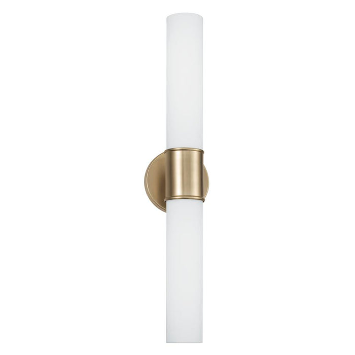 Capital 2-Light Dual Sconce in Matte Brass with Soft White Glass