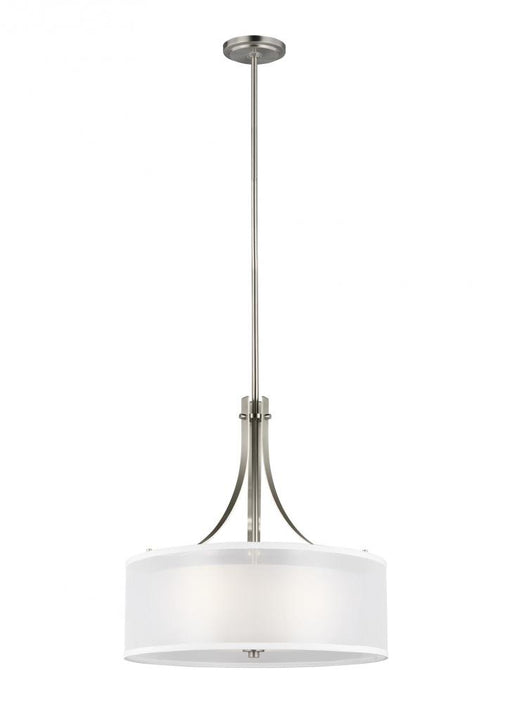 Generation Lighting Elmwood Park traditional 3-light LED indoor dimmable ceiling pendant hanging chandelier pendant ligh