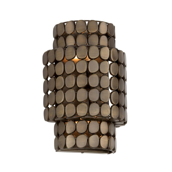 Flush Mount Medallion Wall Sconce In Dark Brass | 654121DR