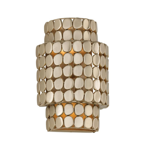 Flush Mount Medallion Wall Sconce In Champagne Brass | 654121HB