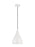 Visual Comfort & Co. Studio Collection Oden modern mid-century 1-light indoor dimmable small pendant in matte white finish with matte white