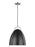 Visual Comfort & Co. Studio Collection Norman modern 1-light LED indoor dimmable ceiling hanging single pendant light in chrome silver fini