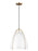 Visual Comfort & Co. Studio Collection Norman modern 1-light indoor dimmable ceiling hanging single pendant light in satin brass gold finis