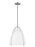 Visual Comfort & Co. Studio Collection Norman modern 1-light LED indoor dimmable ceiling hanging single pendant light in chrome silver fini