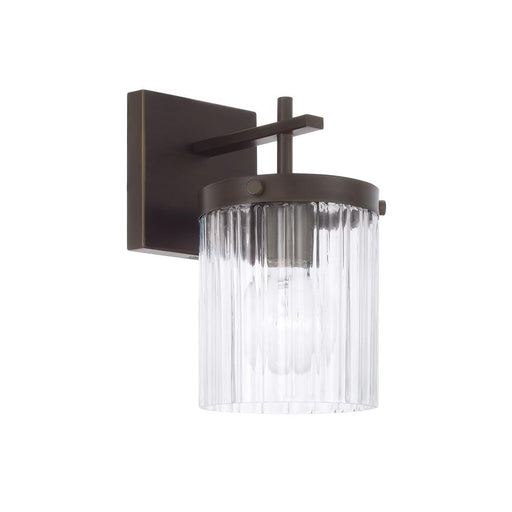 1-light Sconce In Oil Rubbed Bronze With Clear Beveled Fluted Glass | 656211OR-555