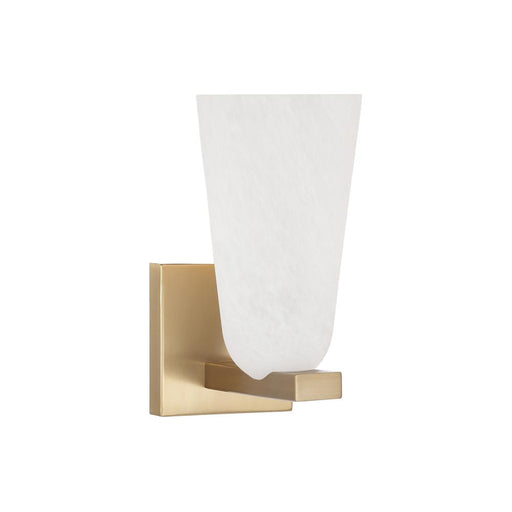 1-light Sconce In Matte Brass With Faux Alabaster Glass | 656911MA-556