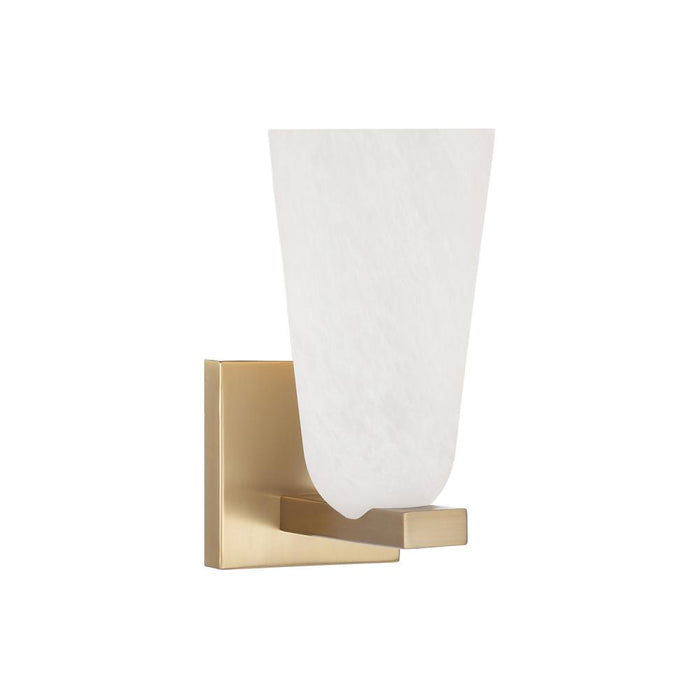 1-light Sconce In Matte Brass With Faux Alabaster Glass | 656911MA-556