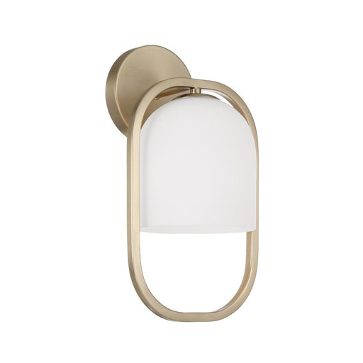 1-light Capsule Sconce In Matte Brass With Soft White Glass | 657311MA-558