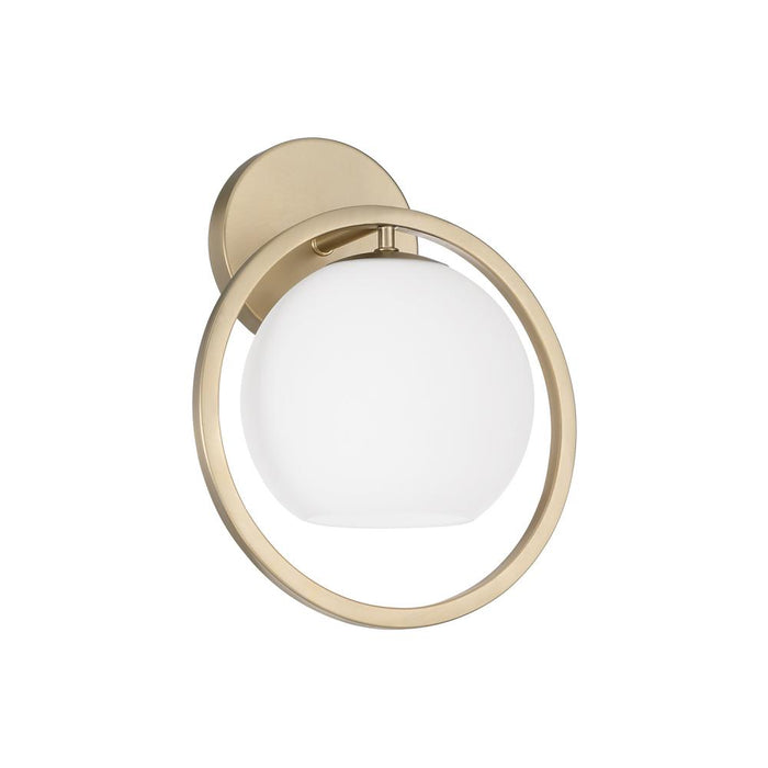 1-light Circle Sconce In Matte Brass With Soft White Glass | 657411MA-559