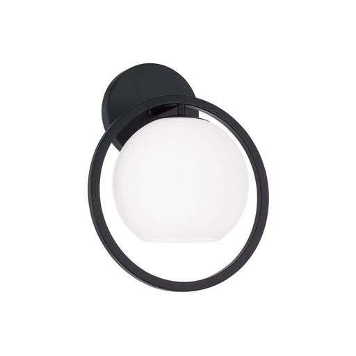 1-light Circle Sconce In Matte Black With Soft White Glass | 657411MB-559