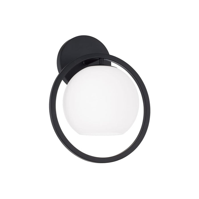 1-light Circle Sconce In Matte Black With Soft White Glass | 657411MB-559