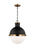 Visual Comfort & Co. Studio Collection Hanks transitional 1-light indoor dimmable medium ceiling hanging single pendant light in midnight b