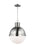 Visual Comfort & Co. Studio Collection Hanks transitional 1-light indoor dimmable medium ceiling hanging single pendant light in brushed ni