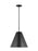 Visual Comfort & Co. Studio Collection Gordon contemporary 1-light LED indoor dimmable ceiling hanging single pendant light in midnight bla