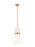 Visual Comfort & Co. Studio Collection Clark modern 1-light indoor dimmable ceiling hanging single pendant light in satin brass gold finish