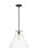 Visual Comfort & Co. Studio Collection Kate transitional 1-light indoor dimmable cone ceiling hanging single pendant light in midnight blac