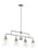 Generation Lighting Belton transitional 4-light indoor dimmable linear ceiling chandelier pendant light in brushed nicke