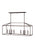 Generation Lighting Perryton transitional 8-light indoor dimmable linear ceiling chandelier pendant light in bronze fini