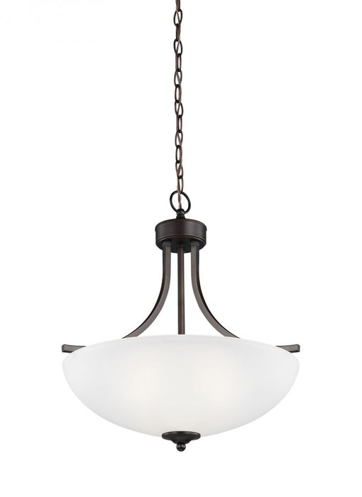 Generation Lighting Geary transitional 3-light indoor dimmable ceiling pendant hanging chandelier pendant light in bronz