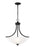 Generation Lighting Geary transitional 3-light LED indoor dimmable ceiling pendant hanging chandelier pendant light in m
