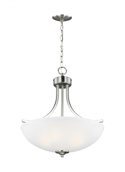 Generation Lighting Geary transitional 3-light LED indoor dimmable ceiling pendant hanging chandelier pendant light in b