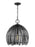 Visual Comfort & Co. Studio Collection Hanalei contemporary medium 1-light indoor dimmable pendant hanging chandelier light in midnight bla