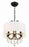 Crystorama Othello 3 Light Matte Black Mini Chandelier