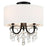 Crystorama Othello 3 Light Matte Black Semi Flush Mount