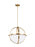 Generation Lighting Alturas contemporary 3-light indoor dimmable ceiling pendant hanging chandelier pendant light in sat