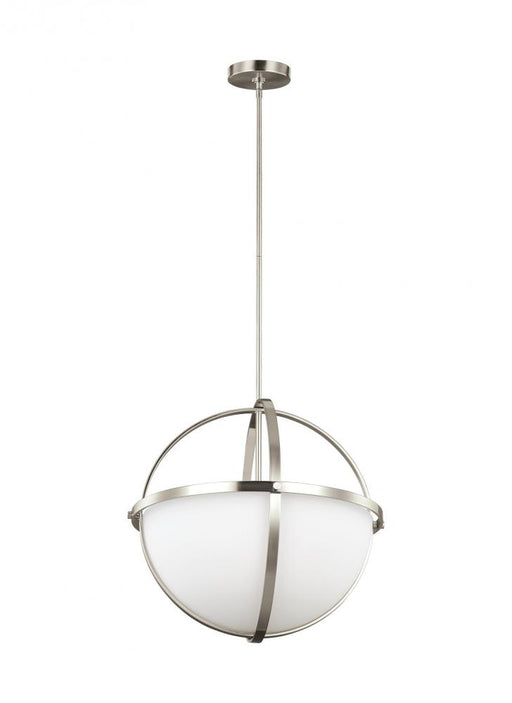Generation Lighting Alturas contemporary 3-light indoor dimmable ceiling pendant hanging chandelier pendant light in bru