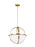 Generation Lighting Alturas contemporary 3-light LED indoor dimmable ceiling pendant hanging chandelier pendant light in | 6624603EN3-848