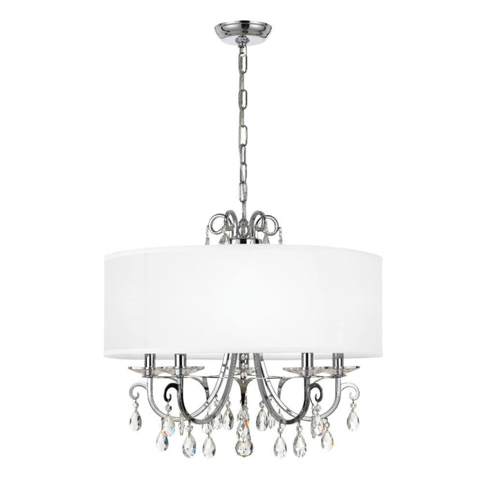 Crystorama Othello 5 Light Spectra Crystal Polished Chrome Chandelier