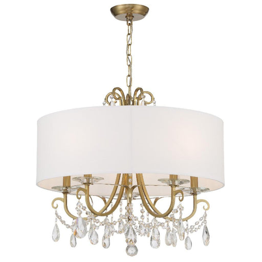 Crystorama Othello 5 Light Spectra Crystal Vibrant Gold Chandelier