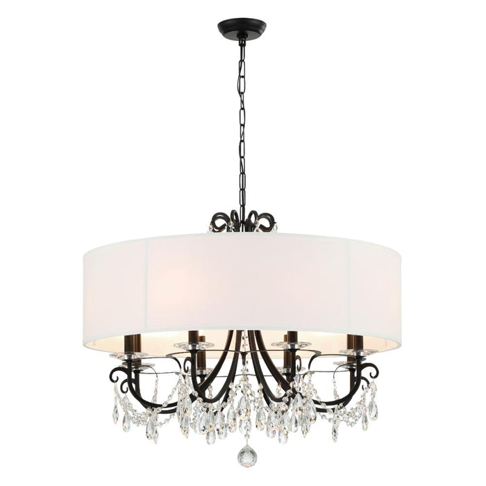 Crystorama Othello 8 Light Matte Black Chandelier