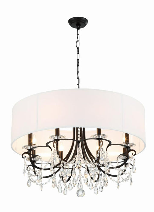 Crystorama Othello 8 Light Matte Black Chandelier