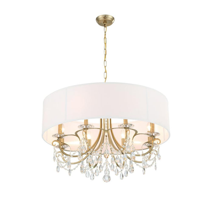 Crystorama Othello 8 Light Vibrant Gold Chandelier