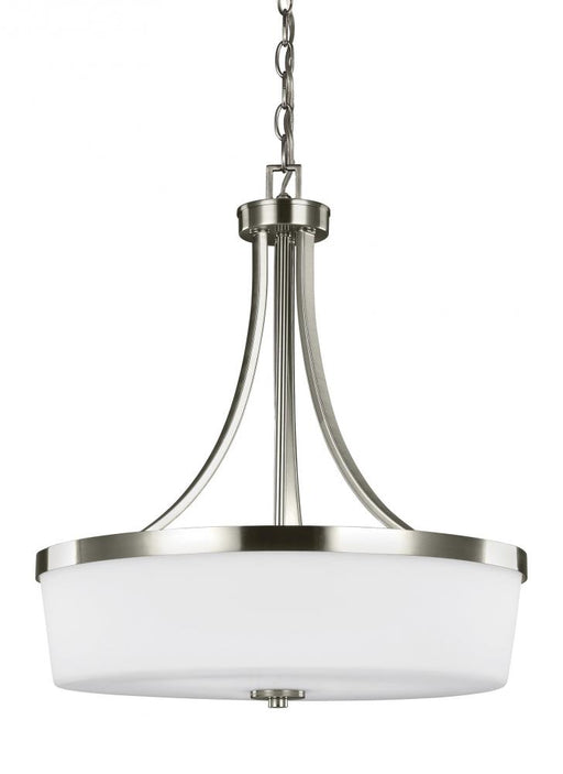 Generation Lighting Hettinger transitional 3-light LED indoor dimmable ceiling pendant hanging chandelier pendant light