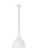 Visual Comfort & Co. Studio Collection Oden modern mid-century 1-light indoor dimmable medium pendant in matte white finish with matte whit