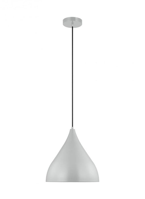 Visual Comfort & Co. Studio Collection Oden modern mid-century 1-light indoor dimmable medium pendant in matte grey finish with matte grey