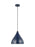 Visual Comfort & Co. Studio Collection Oden modern mid-century 1-light LED indoor dimmable medium pendant in navy finish with navy shade