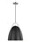 Visual Comfort & Co. Studio Collection Norman modern 1-light LED indoor dimmable large ceiling hanging single pendant light in chrome silve
