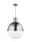 Visual Comfort & Co. Studio Collection Hanks transitional 1-light indoor dimmable large ceiling hanging single pendant light in brushed nic