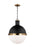 Visual Comfort & Co. Studio Collection Hanks transitional 1-light LED indoor dimmable large ceiling hanging single pendant light in midnigh