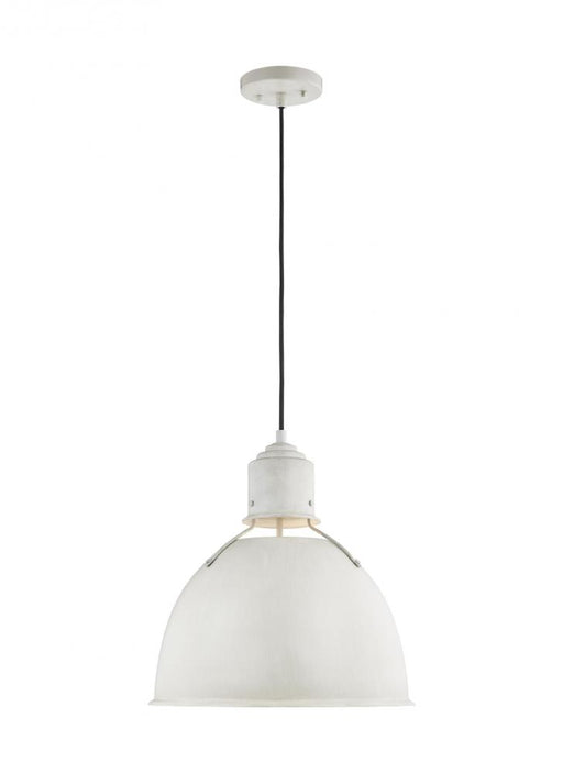 Visual Comfort & Co. Studio Collection Huey modern 1-light indoor dimmable ceiling hanging single pendant light in antique white finish wit