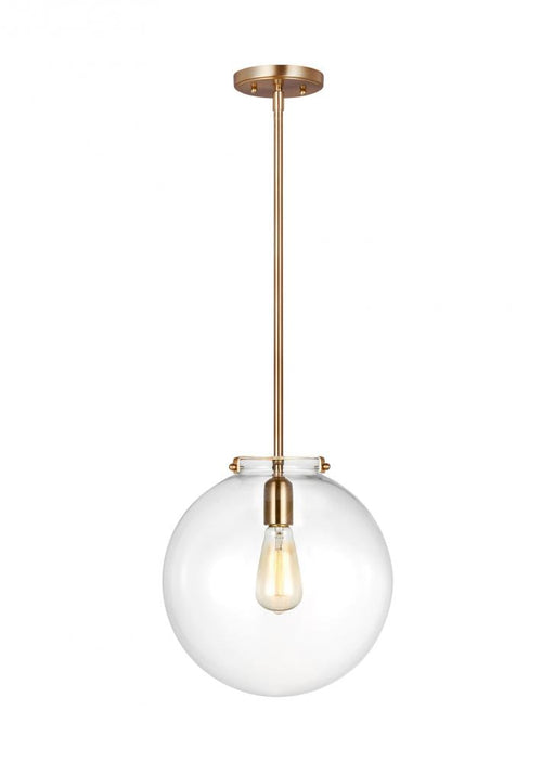 Visual Comfort & Co. Studio Collection Kate transitional 1-light indoor dimmable sphere ceiling hanging single pendant light in satin brass