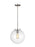 Visual Comfort & Co. Studio Collection Kate transitional 1-light indoor dimmable sphere ceiling hanging single pendant light in brushed nic