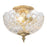 Crystorama Milton 2 Light Olde Brass Semi Flush Mount