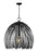 Visual Comfort & Co. Studio Collection Hanalei contemporary large 1-light indoor dimmable pendant hanging chandelier light in midnight blac