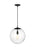 Visual Comfort & Co. Studio Collection Extra Large One Light Pendant with Clear Seeded Glass